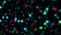 Digital data hex code on screen with DOF Royalty Free Stock Photo