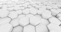 Digital data. Hexagon shape in structure of architecture technology concept on white background, 3d abstract illustration Royalty Free Stock Photo