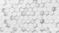 Digital data. Hexagon shape in structure of architecture technology concept on white background, 3d abstract illustration Royalty Free Stock Photo
