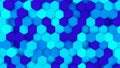 Digital data. Hexagon shape in structure of architecture technology concept on blue background, 3d abstract illustration Royalty Free Stock Photo