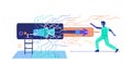 Digital Data Interaction, User Interface, Flat Design, vector design Generative AI Royalty Free Stock Photo