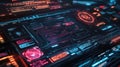Digital data interface showing futuristic technology and cybersecurity Royalty Free Stock Photo