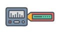 Digital Data Monitoring, System Analysis Display, vector design Generative AI Royalty Free Stock Photo