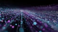 Digital data network connecting global particles forming futuristic stream Royalty Free Stock Photo