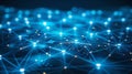 Digital Data Network, Connection Of Artificial Intelligence Nodes, Complex Neural Network Royalty Free Stock Photo