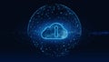Digital data network connections cloud computing and global communication. 5g high-speed connection data analysis. Technology data Royalty Free Stock Photo