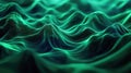 Digital data network displaying futuristic green waves concept Royalty Free Stock Photo
