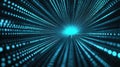Digital data network tunnel streaming light rays Royalty Free Stock Photo