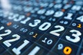 Digital data numbers on screen displaying information Royalty Free Stock Photo