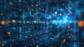 Digital data pattern, abstract code information background, illustration of tech space. Concept of secure network, technology,
