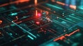 Digital data processing on abstract technology interface background Royalty Free Stock Photo