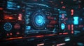 Digital data processing futuristic cyberspace user interface Royalty Free Stock Photo