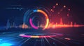 Digital data processing futuristic dashboard visualization technology Royalty Free Stock Photo