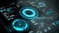 Digital data processing on futuristic user interface technology Royalty Free Stock Photo