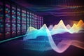 Digital data processing over computer servers, created using generative ai technology Royalty Free Stock Photo