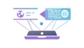 Digital data projection. Progress tracking information display, vector design Generative AI Royalty Free Stock Photo