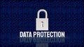 Digital Data Protection and Cybersecurity Privacy Concept 3d render Royalty Free Stock Photo