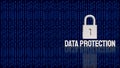 Digital Data Protection and Cybersecurity Privacy Concept 3d render Royalty Free Stock Photo