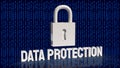 Digital Data Protection and Cybersecurity Privacy Concept 3d render Royalty Free Stock Photo