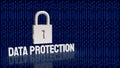 Digital Data Protection and Cybersecurity Privacy Concept 3d render Royalty Free Stock Photo