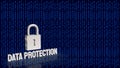 Digital Data Protection and Cybersecurity Privacy Concept 3d render Royalty Free Stock Photo