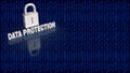 Digital Data Protection and Cybersecurity Privacy Concept 3d render Royalty Free Stock Photo