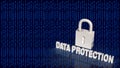 Digital Data Protection and Cybersecurity Privacy Concept 3d render Royalty Free Stock Photo