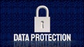 Digital Data Protection and Cybersecurity Privacy Concept 3d render Royalty Free Stock Photo