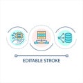 Digital data secure storage loop concept icon Royalty Free Stock Photo