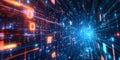 Digital Data Stream Abstract Background of Glowing Binary Code and Numbers Royalty Free Stock Photo