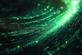 Digital Data Stream Abstract Green Binary Code Background, Matrix Style, Blurred Effect Royalty Free Stock Photo