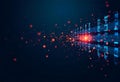 Digital data stream abstract technology background Royalty Free Stock Photo