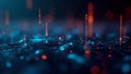 Digital Data Stream Abstract Visualization Royalty Free Stock Photo