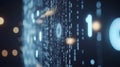 Digital Data Stream: Abstract Visualization of Binary Code and Network Royalty Free Stock Photo