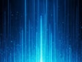 Digital data stream background with vertical blue light lines Royalty Free Stock Photo
