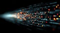 Digital Data Stream Binary Code Flow Lights Abstract Royalty Free Stock Photo