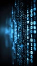 Digital Data Stream Blue Binary Code Flowing Royalty Free Stock Photo