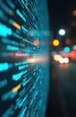 Digital data stream with code strings on screen. Concept of tech, cybersecurity, blockchain, fintech, AI. Modern technologies, Royalty Free Stock Photo