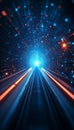 Digital Data Stream, Cyber Global Communication and Coding in Abstract Visualization with Fast Speed