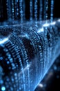 Digital Data Stream, Flowing Binary Code, Cybersecurity Concept, Technology Background Royalty Free Stock Photo