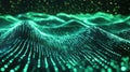 Digital data stream flowing creating a network wave field Royalty Free Stock Photo