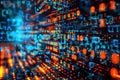 Digital data stream flowing in cyberspace Royalty Free Stock Photo