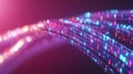 Digital data stream flowing, glowing, abstract background, network, technology Royalty Free Stock Photo