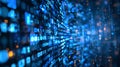Digital Data Stream Flowing Through Virtual Space Royalty Free Stock Photo