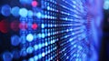 Digital data stream with glowing binary code encryption concept on pixelated interface Royalty Free Stock Photo