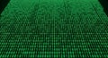 Digital Data Stream of Green Binary Code on Dark Background for Cyber Technology Royalty Free Stock Photo