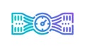 Digital Data Stream Interface Vector, Network Connectivity and Information Flow Icon, vector design Generative AI Royalty Free Stock Photo