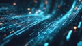 Digital data stream transferring information in cyberspace Royalty Free Stock Photo
