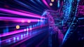 Digital Data Stream Visualization Abstract image of a vibrant data stream showcasing dynamic information flow and technological Royalty Free Stock Photo