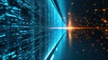Digital Data Stream Visualization with Bright Data Lines Blockchain Connection Concept for Technology and Network Royalty Free Stock Photo